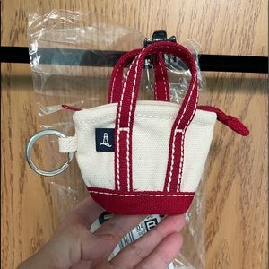 Bag Charm Key Chain Coin Purse Lands End Canvas tote NWT